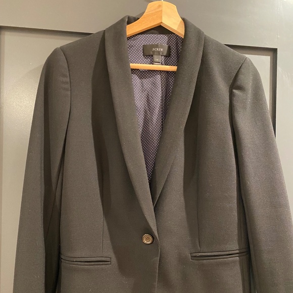 NEW NEVER WORN J CREW PARKE BLAZER WOOL BLEND BLACK G7726 SP18 SIZE 4 - Picture 2 of 4